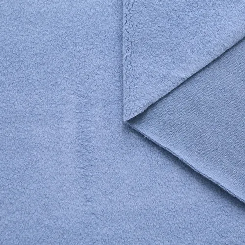 Molleton bleu - Coupons - 140 cm de laize