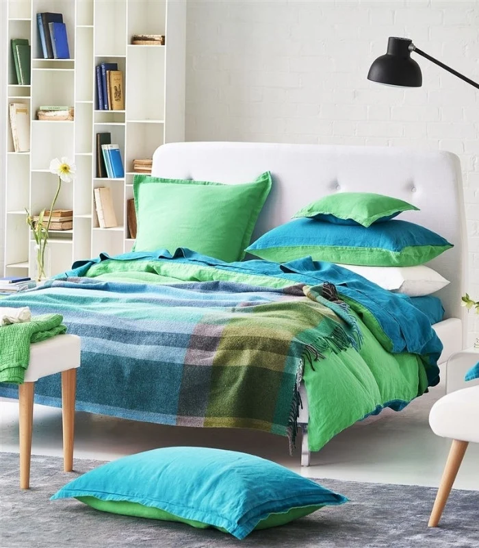 Plaid Bampton Emeraude 130 X 190 cm