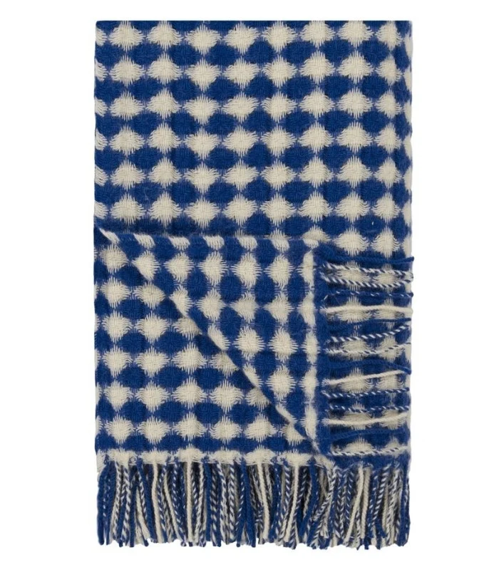 Plaid Laine Landowne Bleu 130 X 190 cm