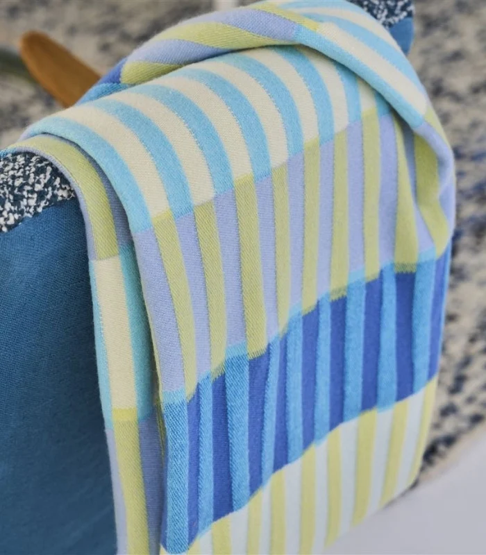 Plaid Laine Murazzi Bleu et Vert 130 X 190 cm