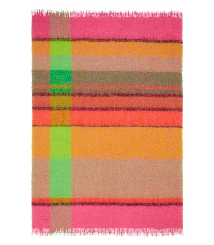 Plaid Mohair Mikome Rose Fuchia 130 X 190 cm
