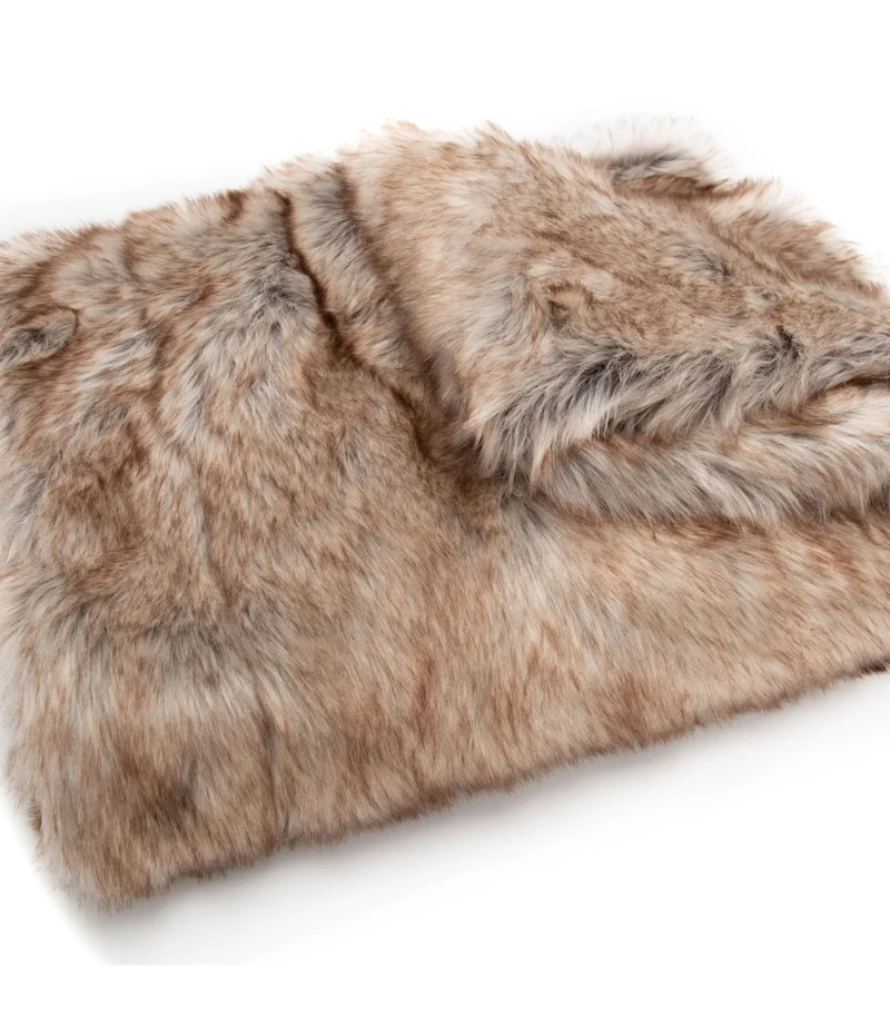 Plaid Fausse Fourrure Oslo Taupe 130X170cm