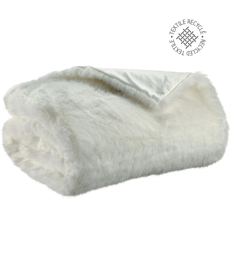 Maxi Plaid Fausse Fourrure Neige Nolan - 180x220 cm