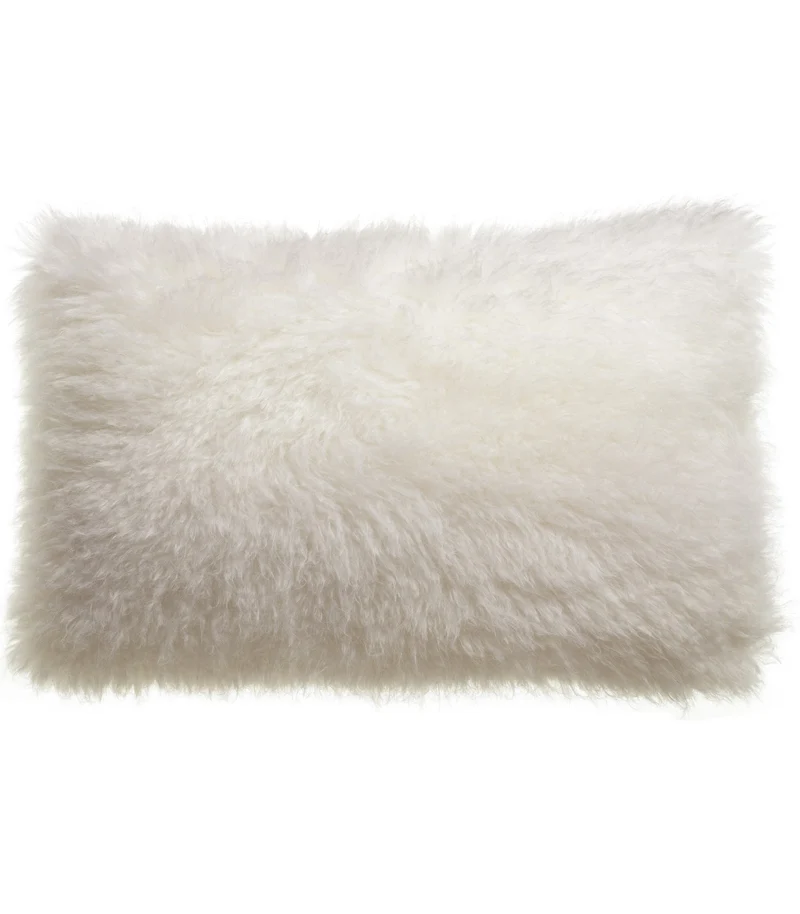 Coussin Fausse Fourrure Neige Imitation Mouton - Choix de Tailles