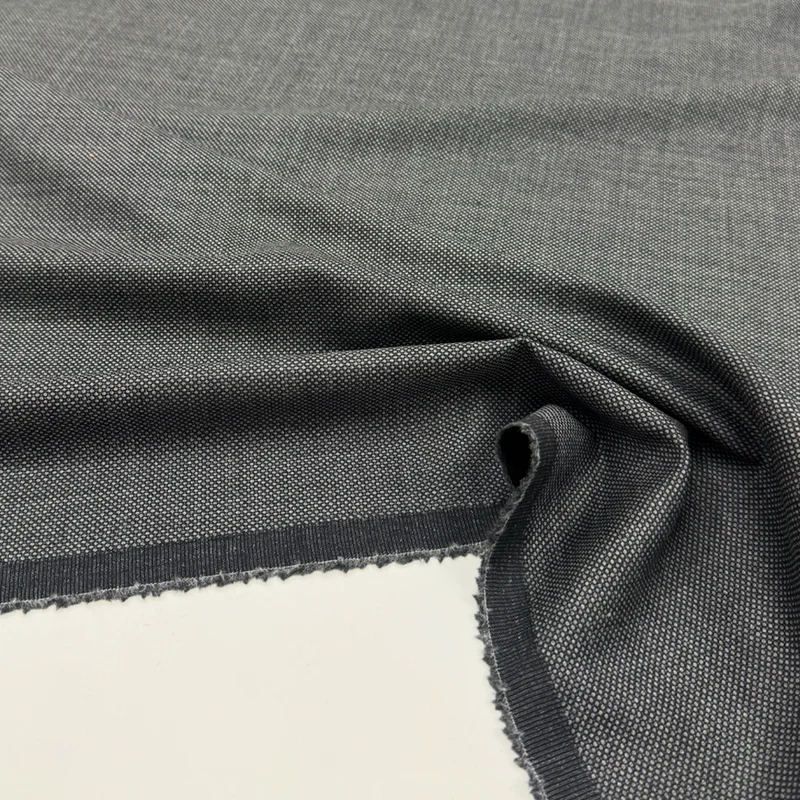 Tissu Tailleur, Laine Vierge - Grain de Caviar, Vyras