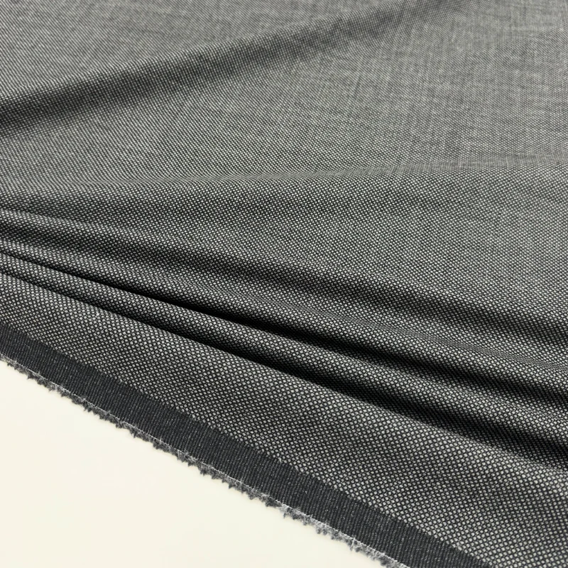 Tissu Tailleur, Laine Vierge - Grain de Caviar, Vyras