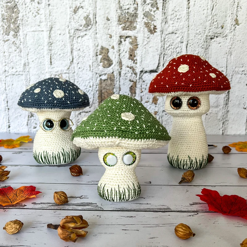 Patron Les 3 Champignons - Amigurumi au crochet
