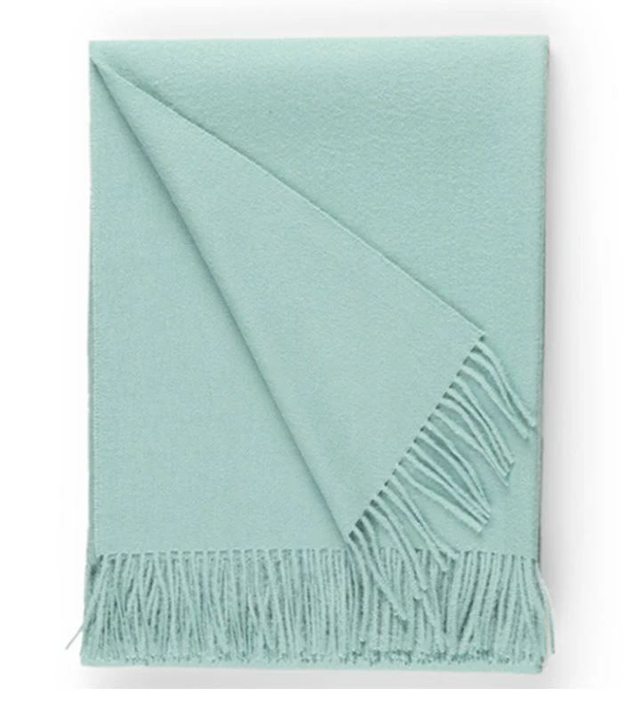 Plaid Laine Alpaga Luxe Paola Vert d'eau 130 X 180 cm
