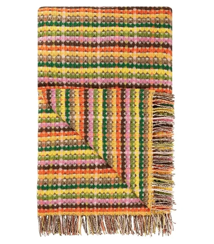 Plaid Laine Marano Jaune et Vert 130 X 190 cm