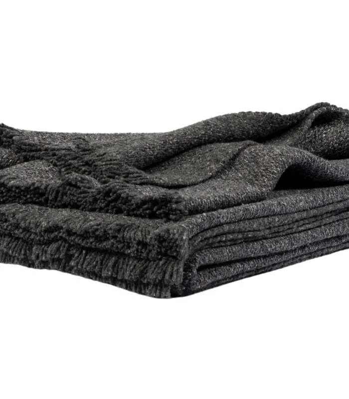 Plaid Laine et Soie Hera Anthracite 140 X 180 cm