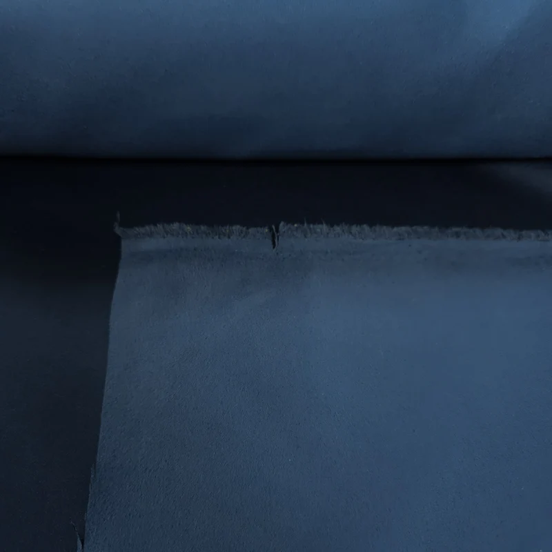 Faux Suède Doublé | Bleu | 1 mètre | Fin de rouleau