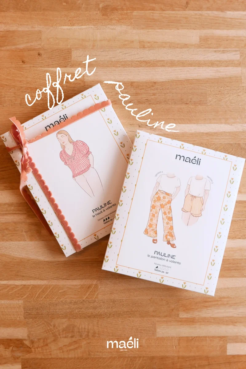 Coffret patrons couture Ensemble Pauline - Haut & Pantalon à volants