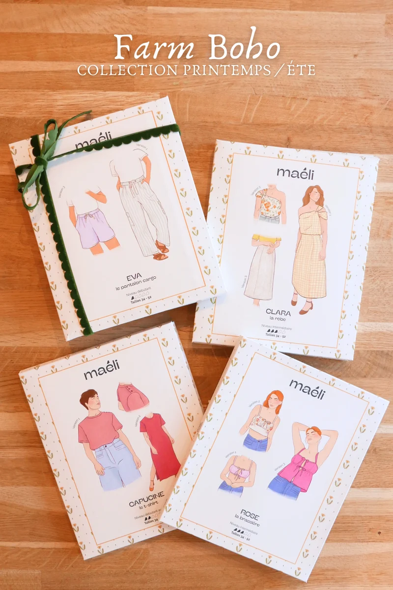 Coffret collection - Farm boho - 4 patrons pochettes