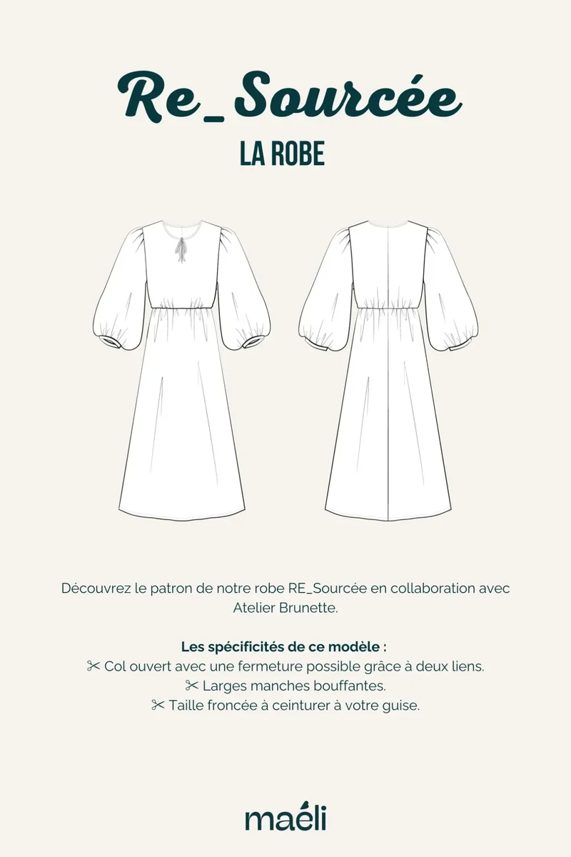 Kit couture - La robe RE_sourcée ATELIER BRUNETTE X MAÉLI