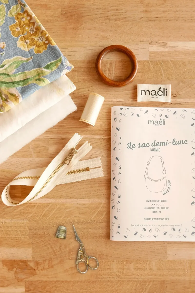 Kit couture - Le sac demi-lune Noémie