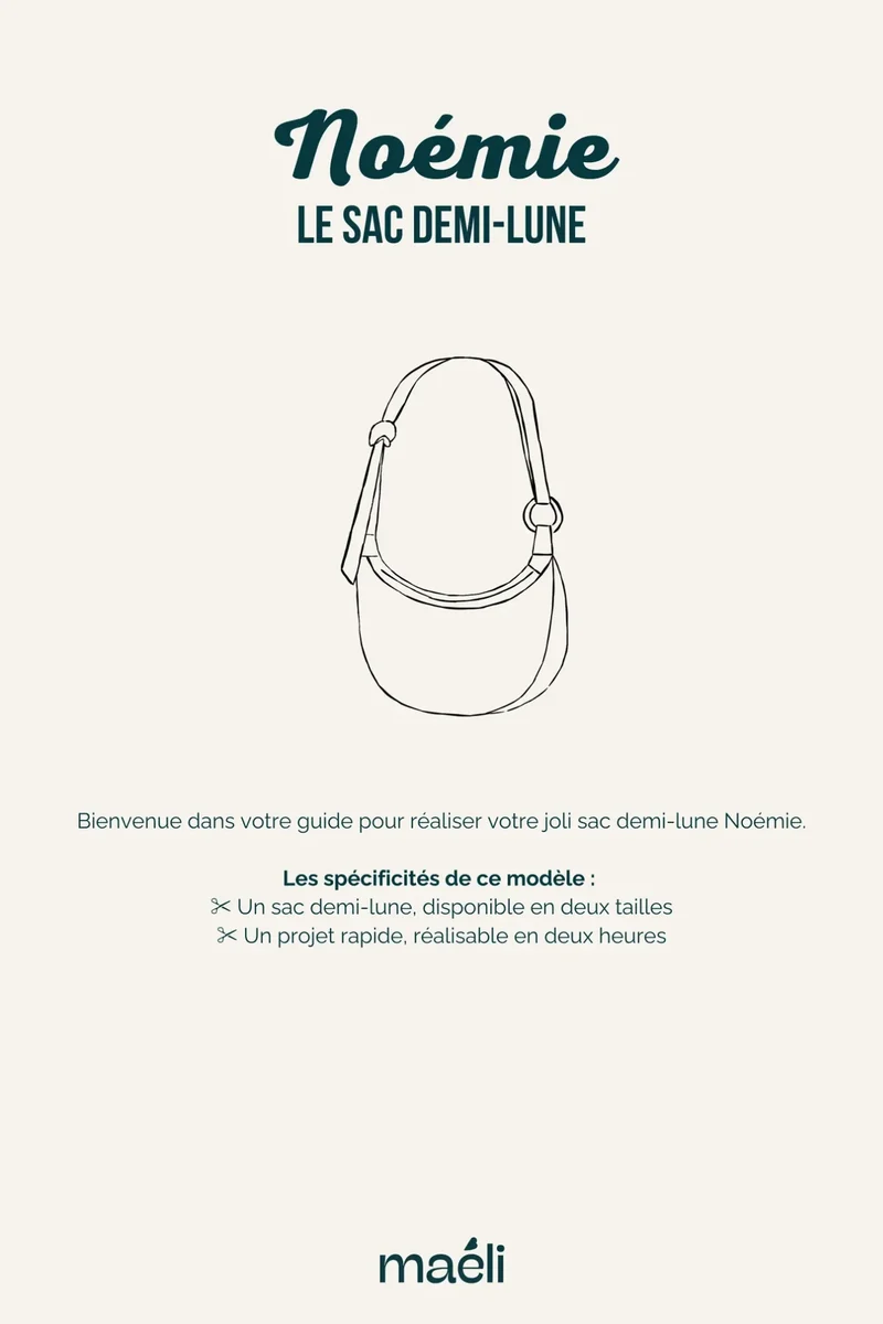 Kit couture - Le sac demi-lune Noémie