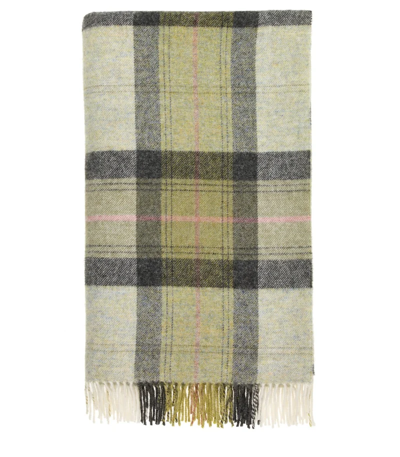 Plaid Laine Ecossais Skye Vert 140 X 185 cm