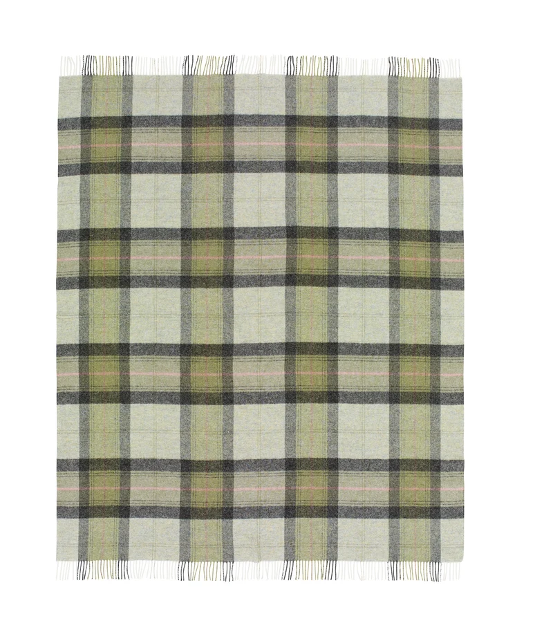 Plaid Laine Ecossais Skye Vert 140 X 185 cm