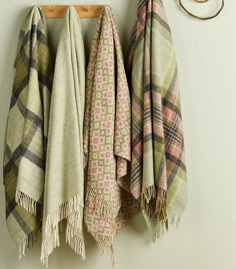 Plaid Laine Ecossais Skye Vert 140 X 185 cm
