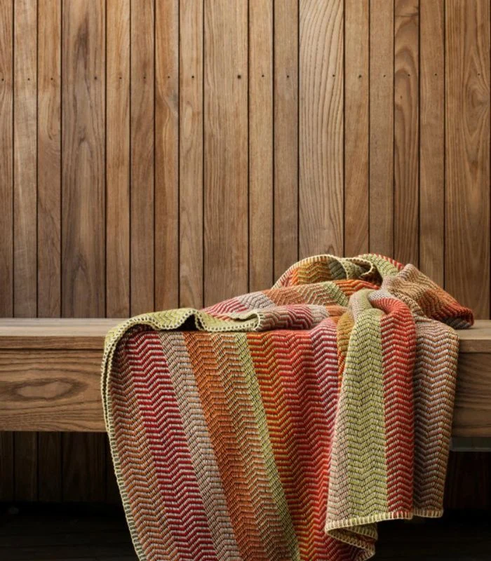 Plaid Pure Laine FRI Rouge et Vert clair 150 X 200 cm