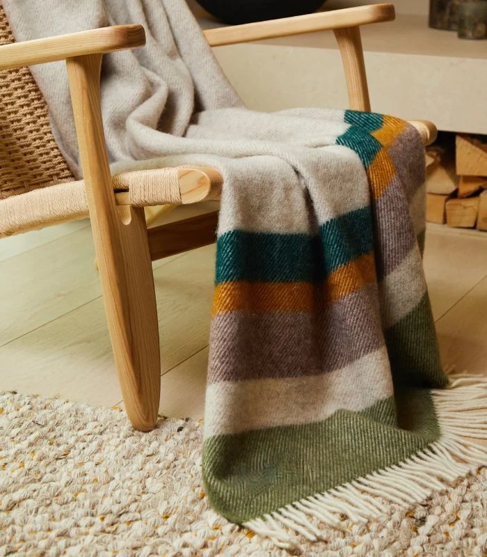 Plaid Pure Laine Alaska Earth 130 X 183 cm