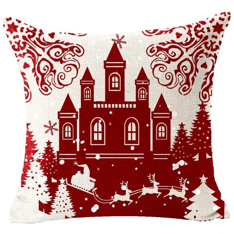 Coussin de noël rouge