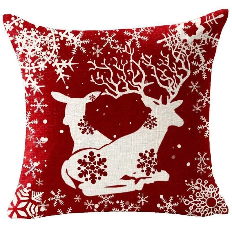 Coussin de noël rouge