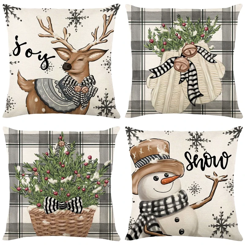 Coussin aux motifs de Noël