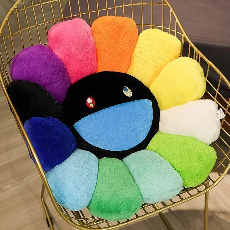 Coussin fleur multicolore