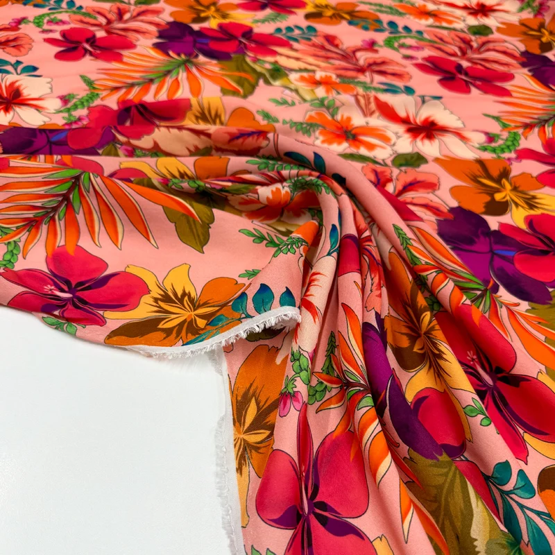Tissu Rayonne - Floral Tropical, Esotico