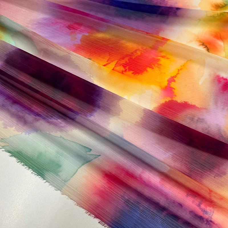 Tissu Mousseline Crinkle - Colorissa