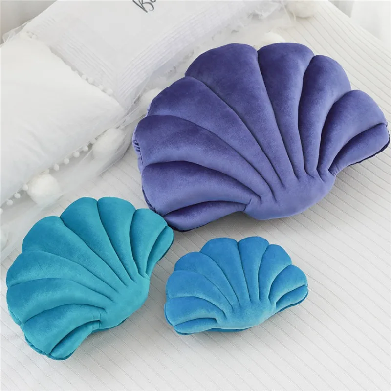 Coussin coquillage violet