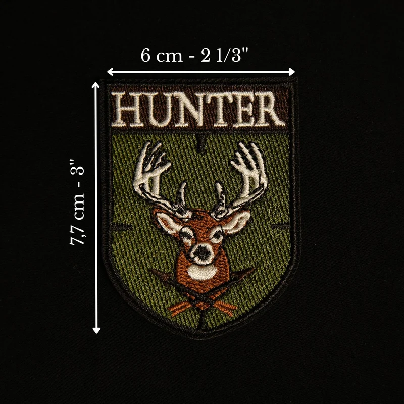 Écusson thermocollant Chasseur & Cerf | Écusson brodé