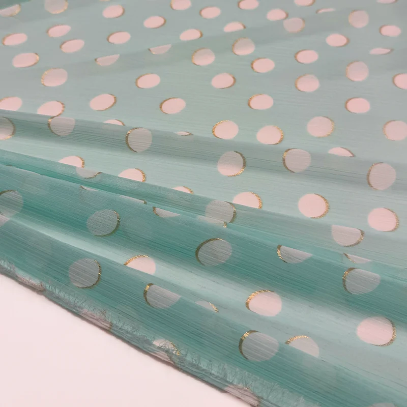 Tissu Mousseline Crinkle - Azzura