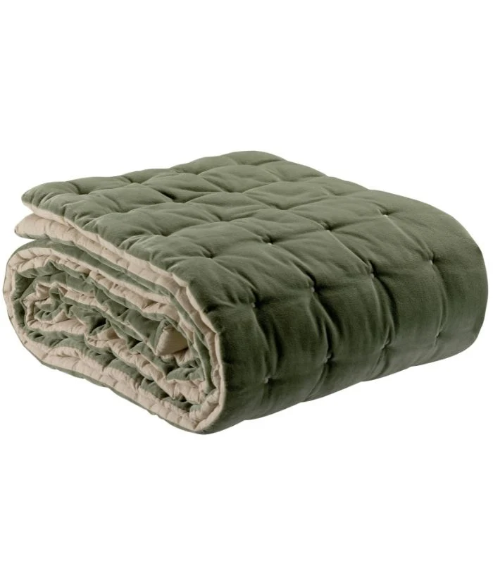 Chemin de lit Velours ELISE Verveine 90 X 240 cm