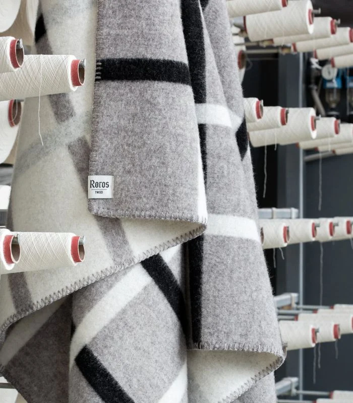 Plaid Pure Laine Design Knut Gris 135 X 200 cm