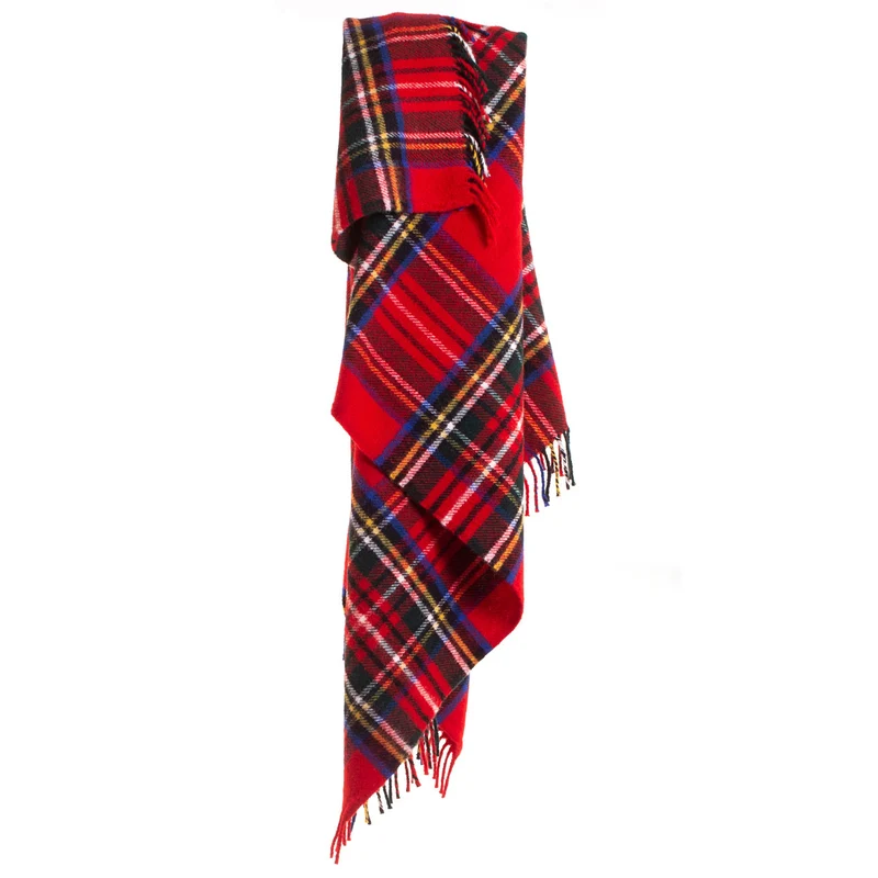 Plaid Pure Laine Écossais Royal Stewart 150 X 183 cm