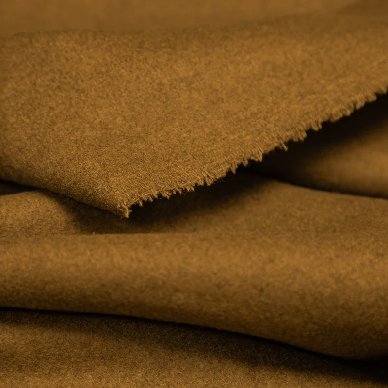 Laine mélangée pour manteau | Ocre doré | Épais