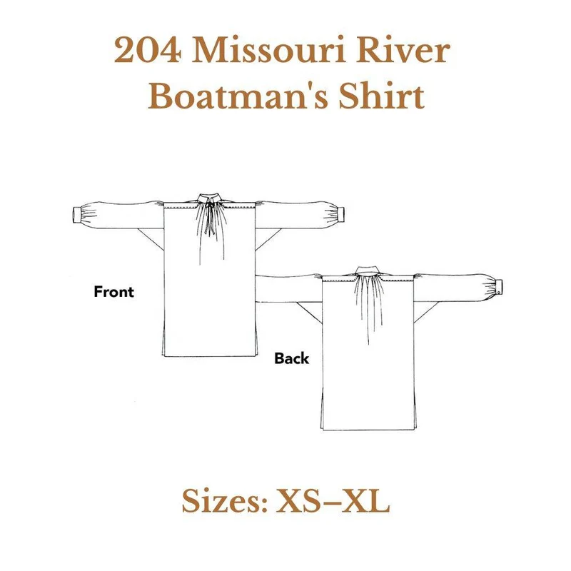 PATRON DE COUTURE PDF | 204 Chemise du batelier du Missouri | Folkwear | UNISEXE