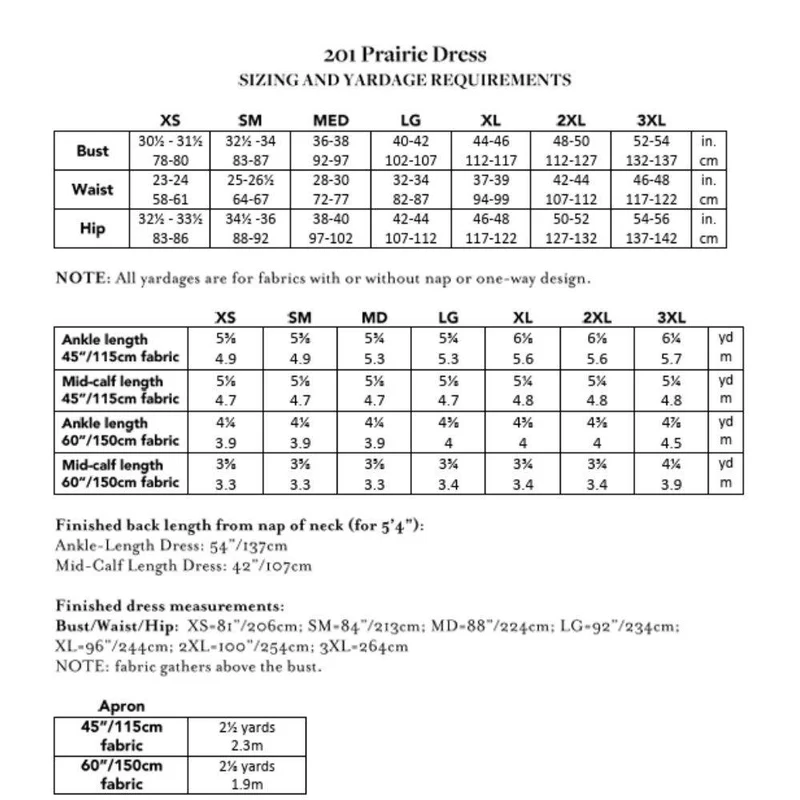 PATRON DE COUTURE PDF | 201 Robe Prairie | Folkwear