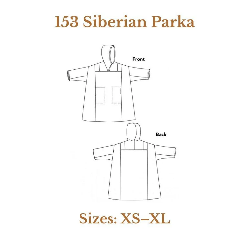 PATRON DE COUTURE PDF | 153 Parka sibérien | Folkwear | UNISEXE