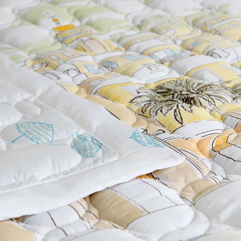 Couvre-lit matelassé Nice - Percale de coton 120 fils