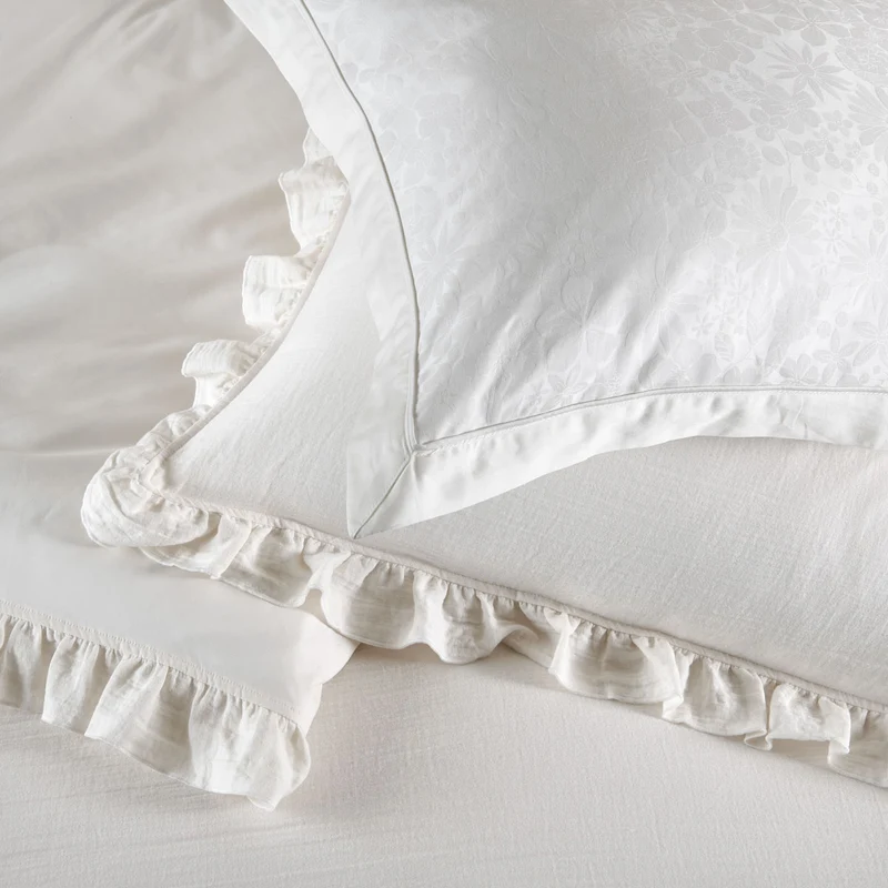 Parure de lit Entre Deux - Gaze de coton et percale de coton