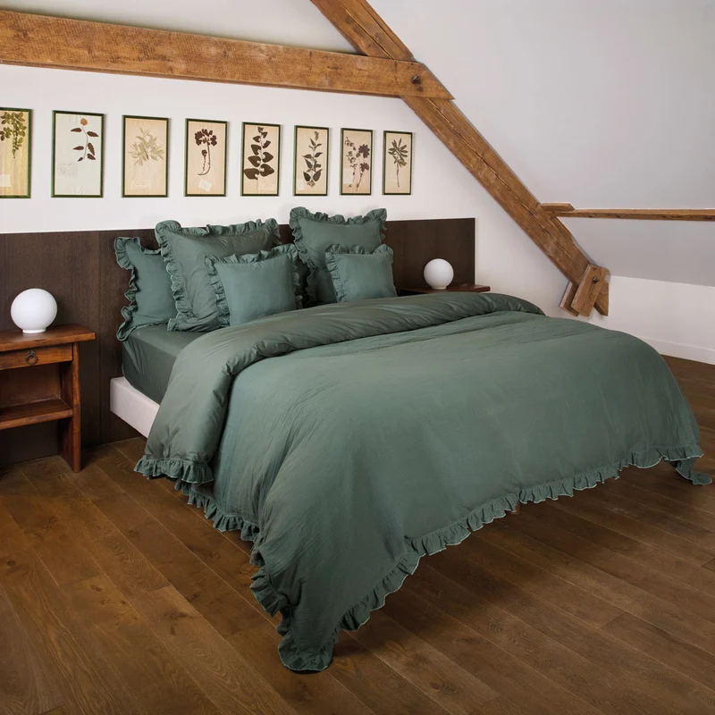 Parure de lit Entre Deux - Gaze de coton et percale de coton