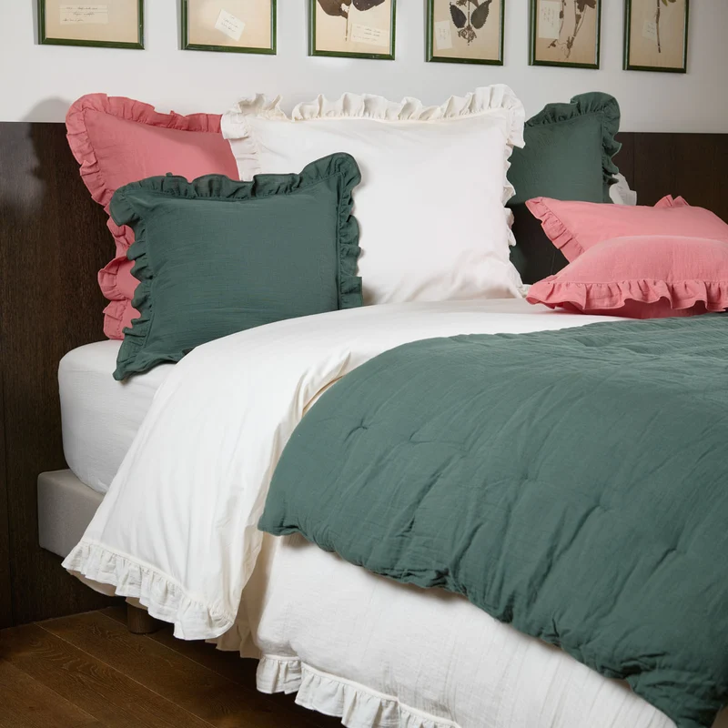 Housse de couette Entre Deux - Gaze de coton et percale de coton