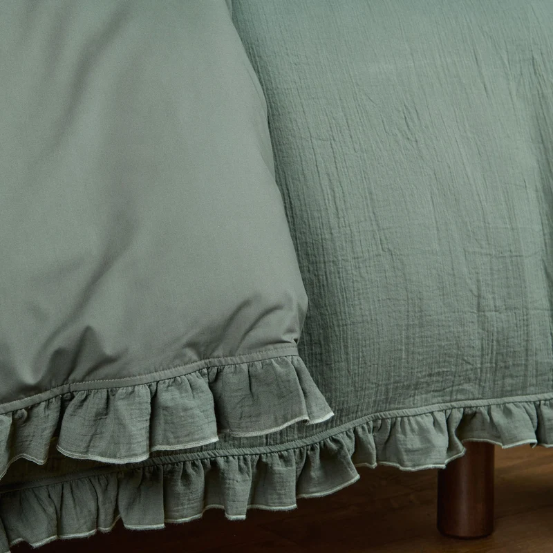 Housse de couette Entre Deux - Gaze de coton et percale de coton