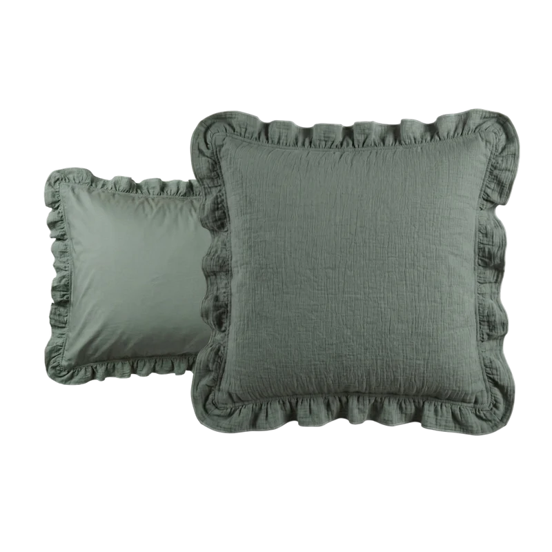 Taie d'oreiller Entre Deux - Gaze de coton et percale de coton