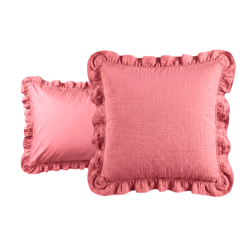 Taie d'oreiller Entre Deux - Gaze de coton et percale de coton