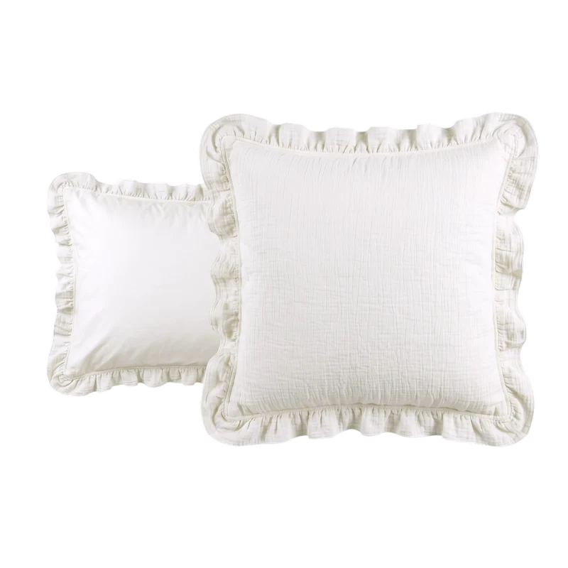 Taie d'oreiller Entre Deux - Gaze de coton et percale de coton