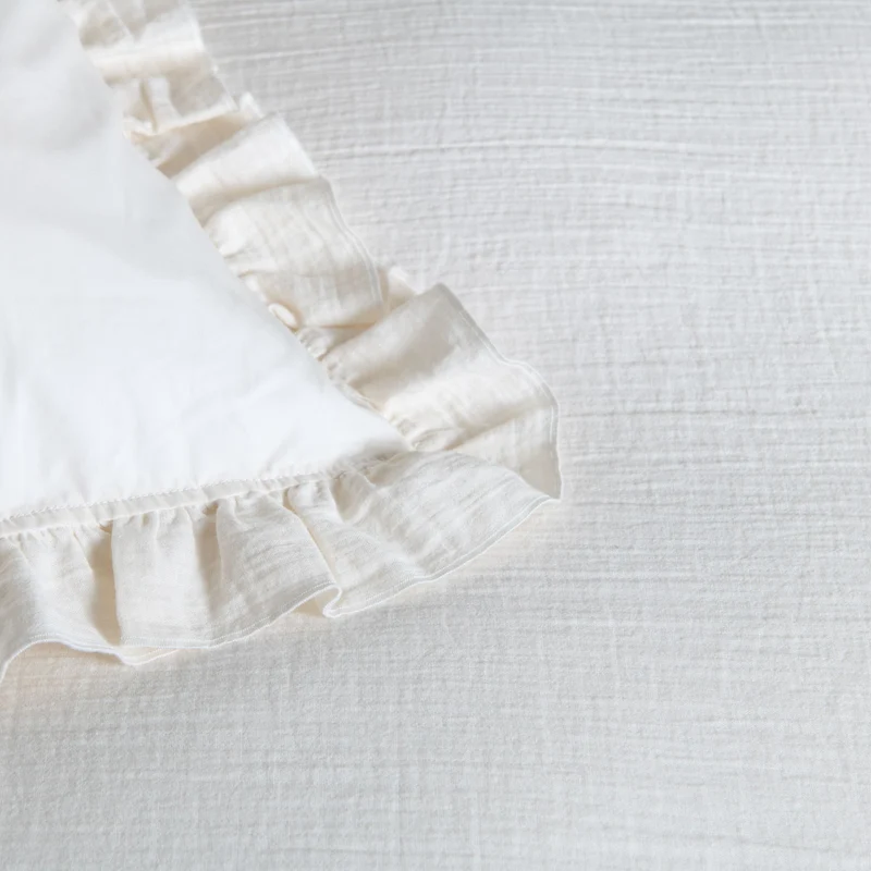 Taie d'oreiller Entre Deux - Gaze de coton et percale de coton